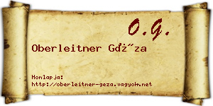 Oberleitner Géza névjegykártya